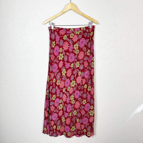Casual Studio Vintage Y2K 90s Maximalist Phoebe Buffay Style Print Maxi Skirt M - Picture 6 of 11